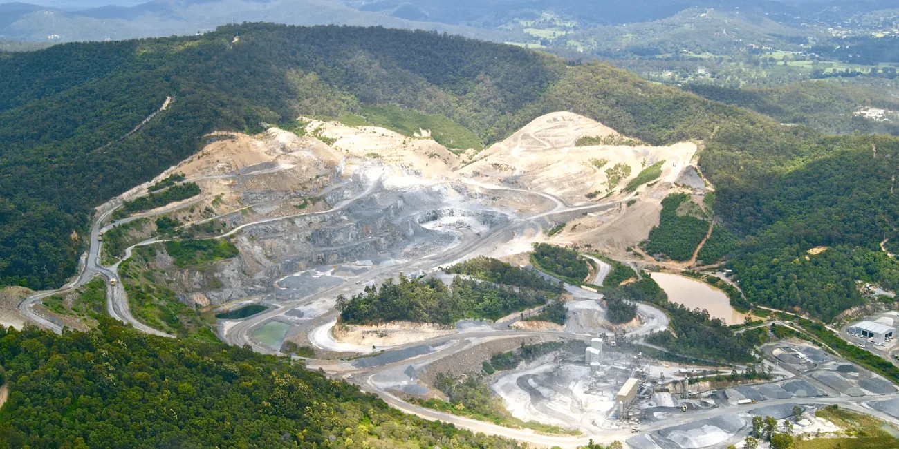 Mine surrounded by healthy forest.